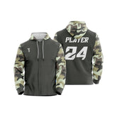 Custom Camo Loose Fit Zipper Cardigan Hoodie Sweatshirt